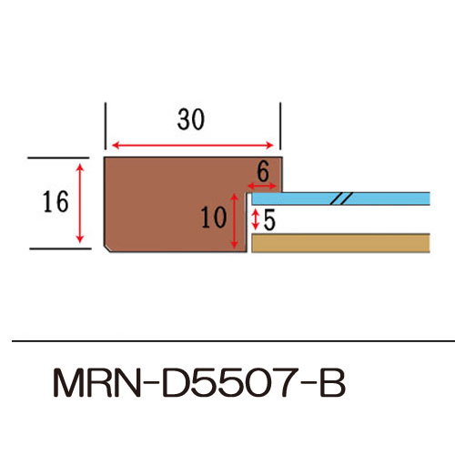 MRN-D5507-B(UVカットアクリル)　　(ワンポイントプリント付) 【既製品サイズ】デッサン額縁