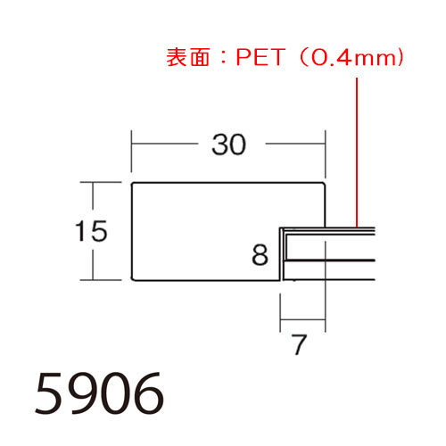 5906　【既製品サイズ】パネル額縁(UVカットペット)